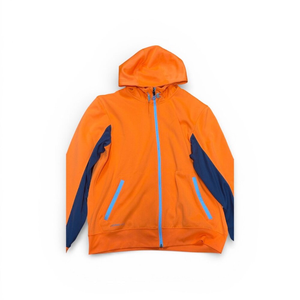 Nike Orange & Blue Therma-FIT Training Hoodie - Size Medium